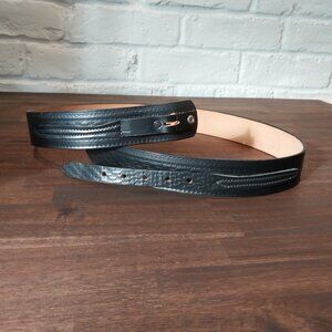 Vogel of Texas Western Belt Frontier Black Western Cowboy Size 40 Tooled Steer.